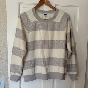 Old Navy Striped crew sweatshirt women’s large